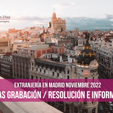 fechas de grabación y resolución extranjeria