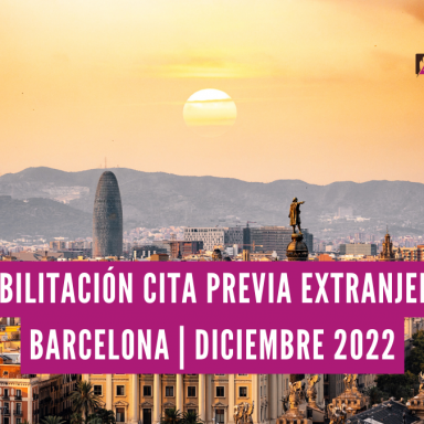 Habilitación cita previa extranjería Barcelona diciembre 2022