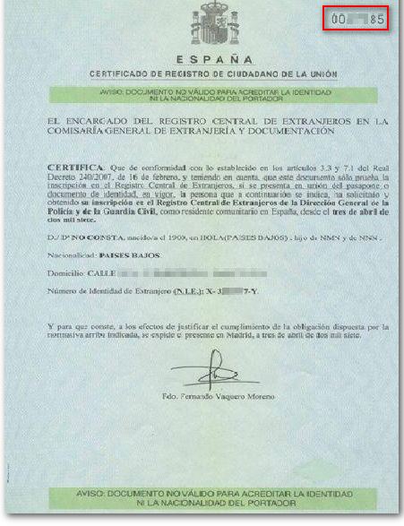 certificado de registro