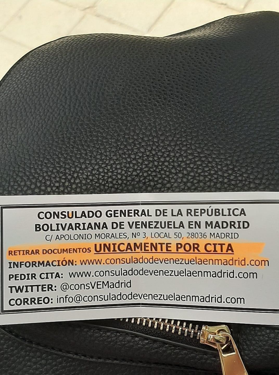 consulado de venezuela en madrid