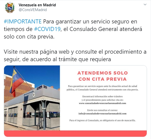 consulado de venezuela en madrid