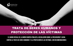 trata de seres humanos, protección de las víctimas