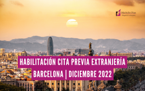 Habilitación cita previa extranjería Barcelona diciembre 2022